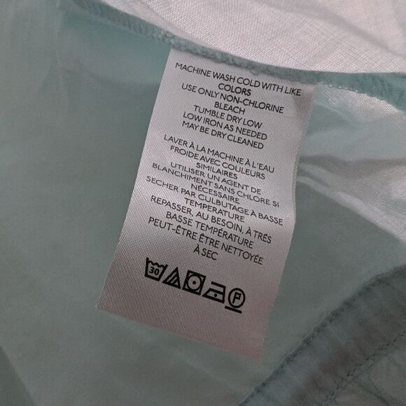 Kimchi blue eyelet baby blue Cropped Broderie Blouse size L. NWT - Picture 6 of 11